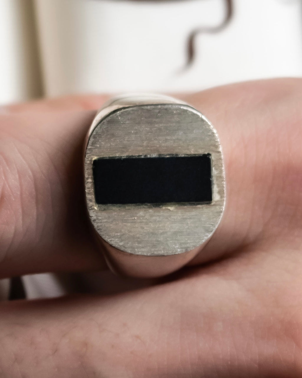 "MAISON MARGIELA" 18SS signet design silver ring