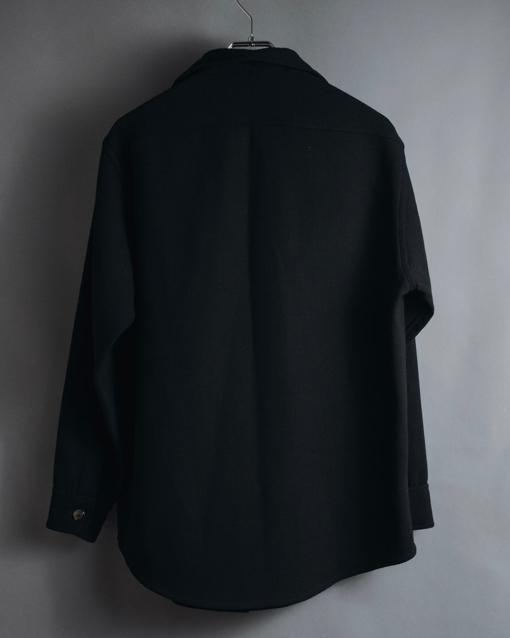 "Salvatore Ferragamo" 90’s signature engraved buttons wool shirt jacket