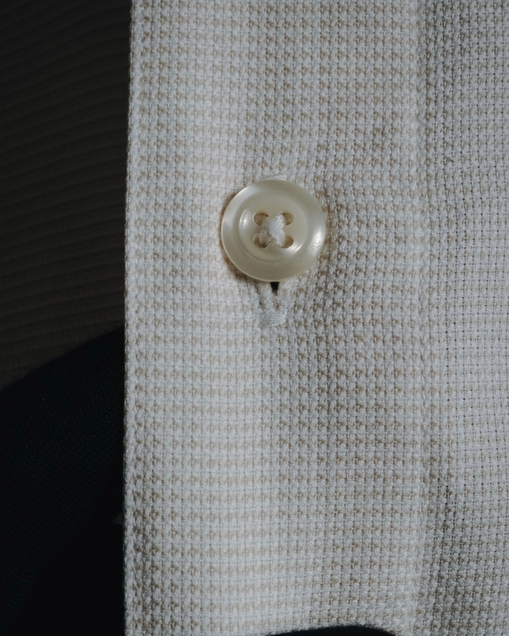 "VALENTINO UOMO" 80’s-90’s Textured pique cotton dress shirt