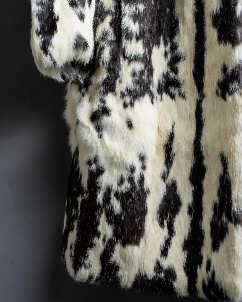 Vintage 100% real rabbit fur long coat