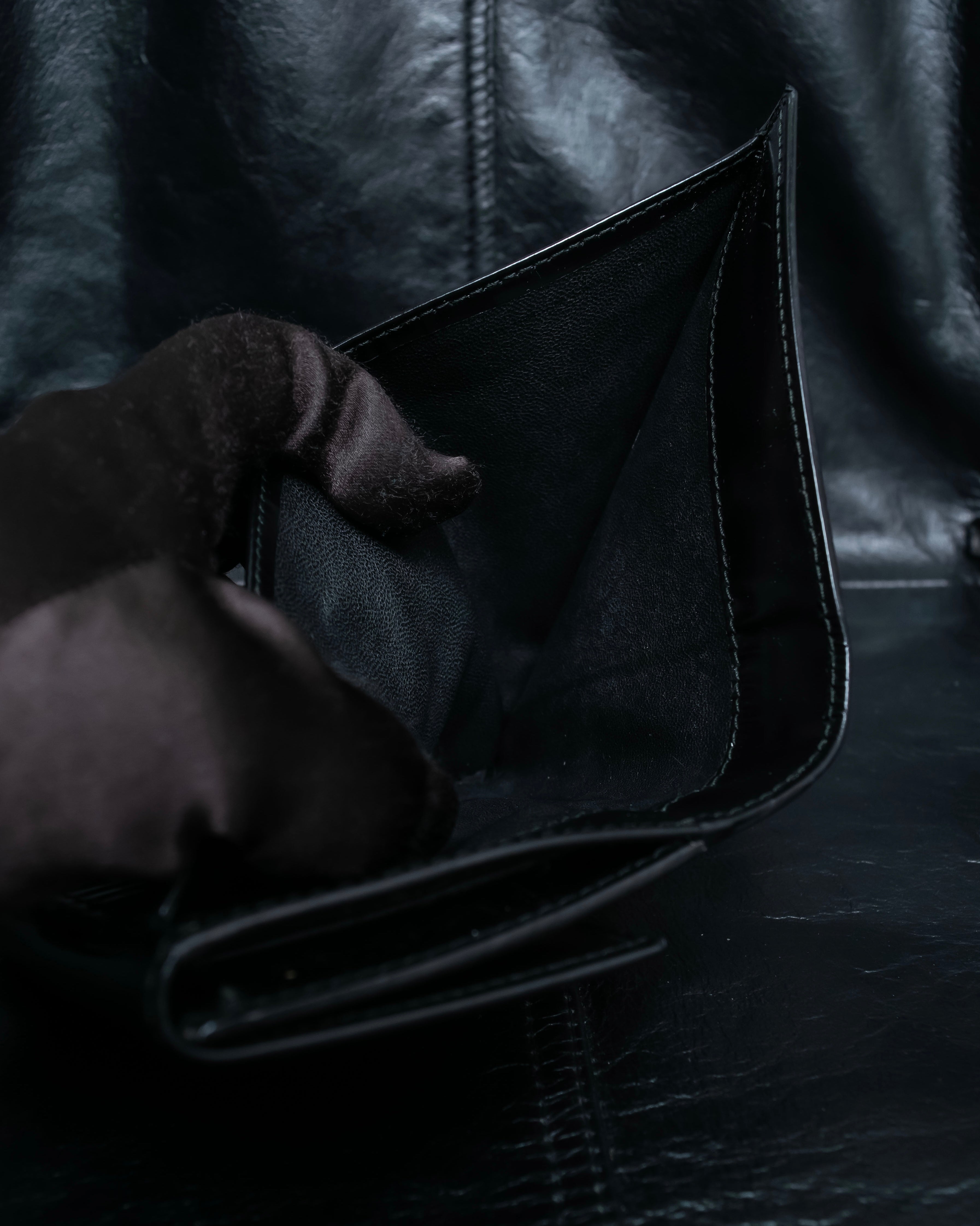 "GUCCI" Canvas and leather bi-fold wallet