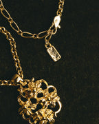 "Yves Saint Laurent" 80's-90's Sculptural floral pendant necklace