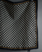 “CHANEL” 90’s-00’s Camellia logo silk scarf