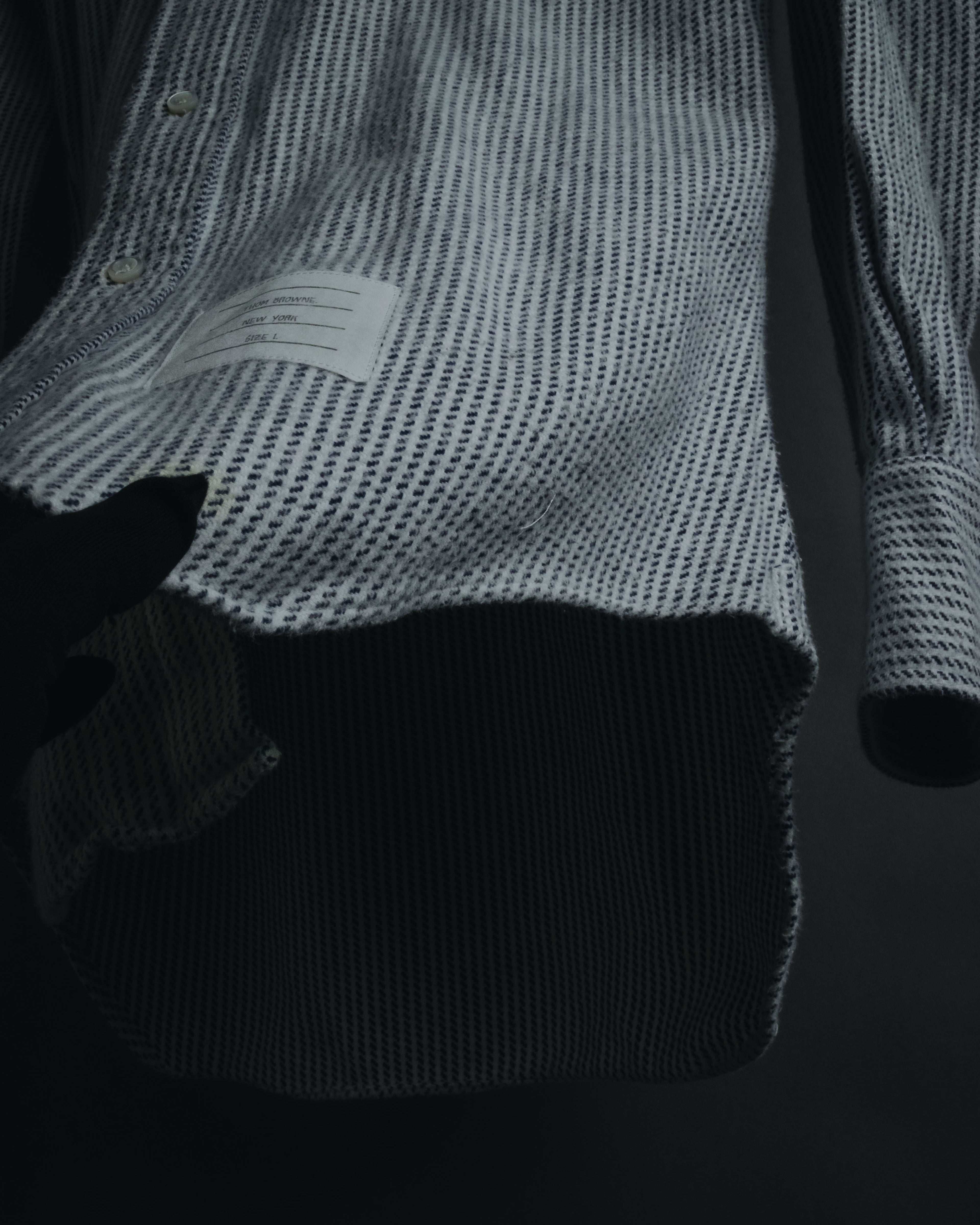"THOM BROWNE" Micro patterned button-down shirt