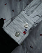 “GUCCI” 2017 heart and dagger embroidered bow tie shirt