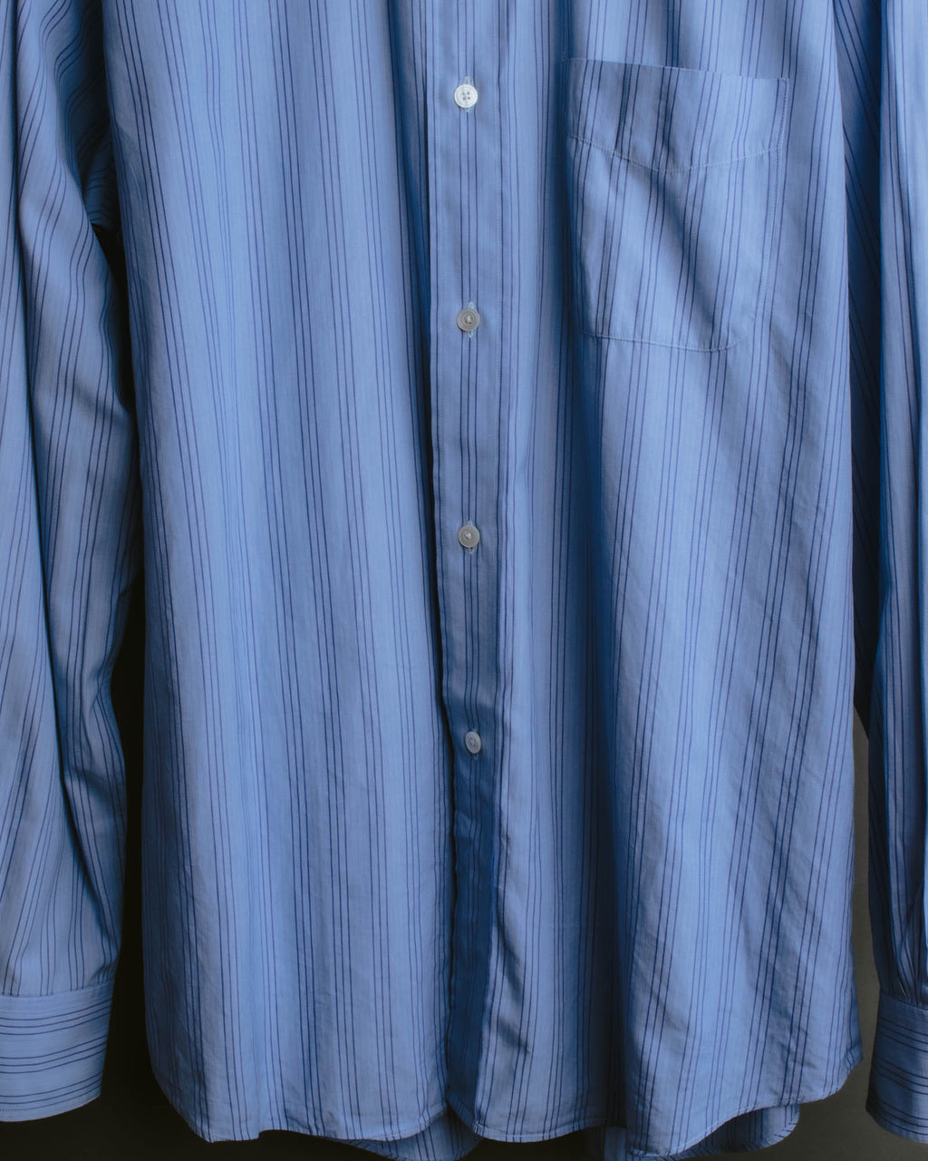 "Hermès" 90's-00's Striped cotton button-down shirt