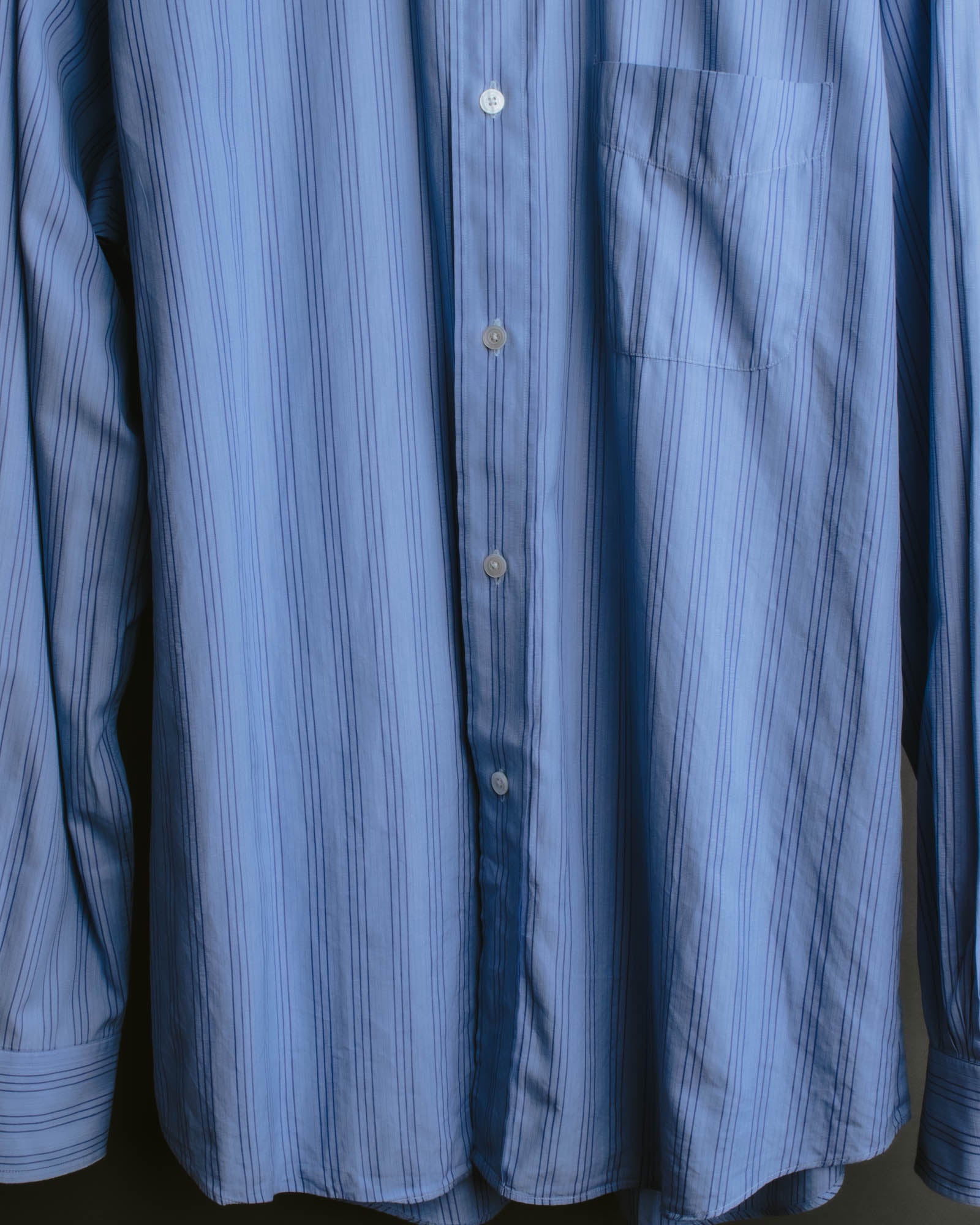 "Hermès" 90's-00's Striped cotton button-down shirt