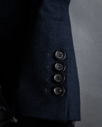 "CELINE" 90’s Sculpted double-breasted peak lapel tailored jacket