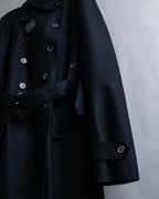 "MIU MIU" Crest brooch design belted trench coat