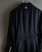 "THOM BROWNE" Shiny long hidden button shirt