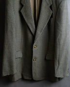 "HUGO BOSS" Houndstooth structured shoulder line tailored jacket