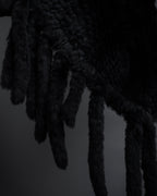 "CHOMBERT" Thick fringe design fur-like long muffler