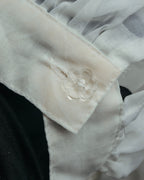 “Yves Saint Laurent” 80’s-90’s Sheer floral ruffle lingerie robe