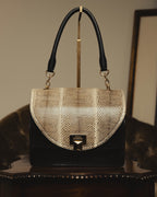 “Max Mara” Late 90’s-early 00’s exotic leather flap chain bag