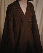 "Salvatore Ferragamo" 00’s Cashmere blend shawl-collar knit cardigan