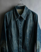 "GUCCI" Vintage faded shaped denim jacket