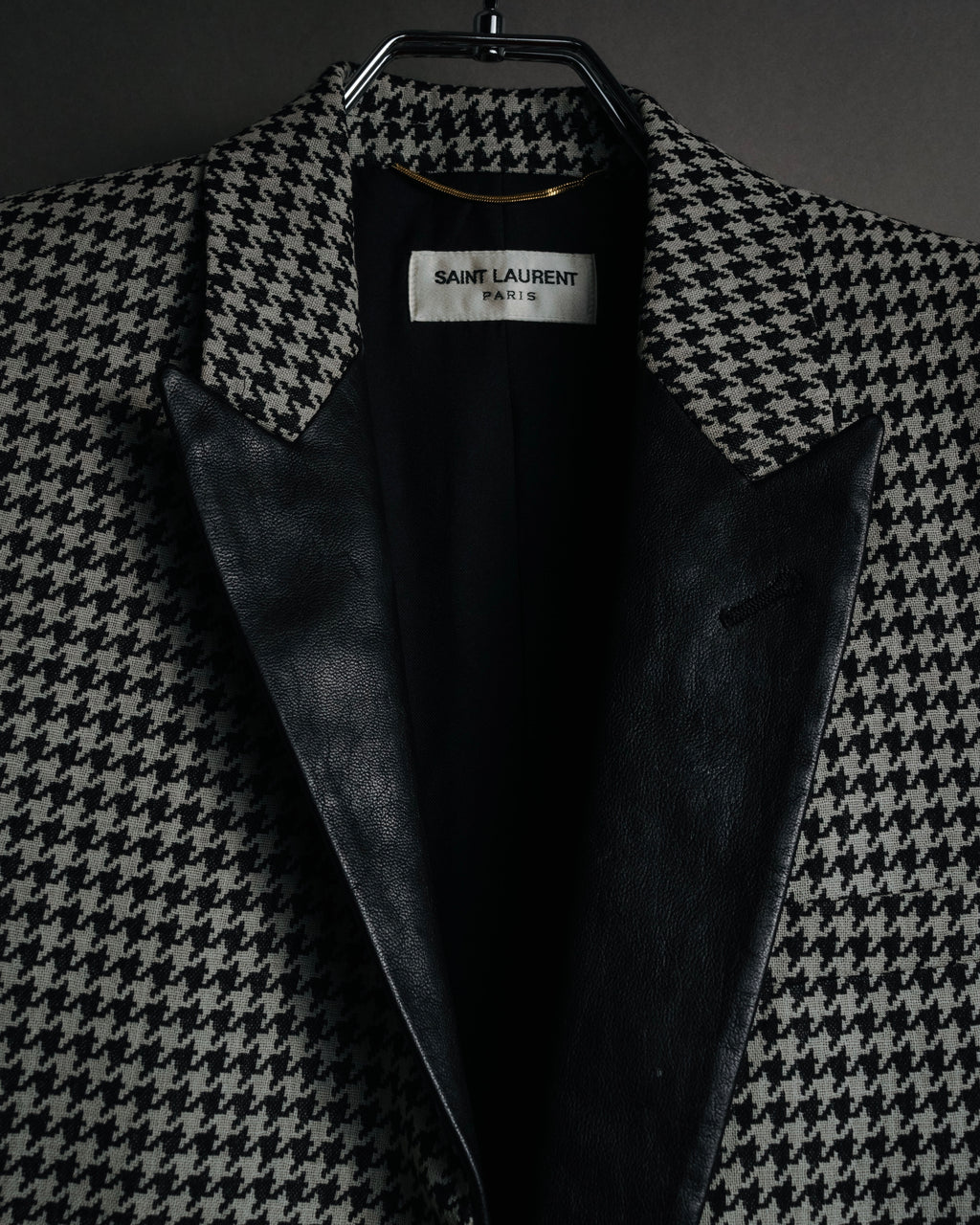 –SPECIAL– "SAINT LAURENT PARIS"
10’s Houndstooth leather-lapel peak blazer