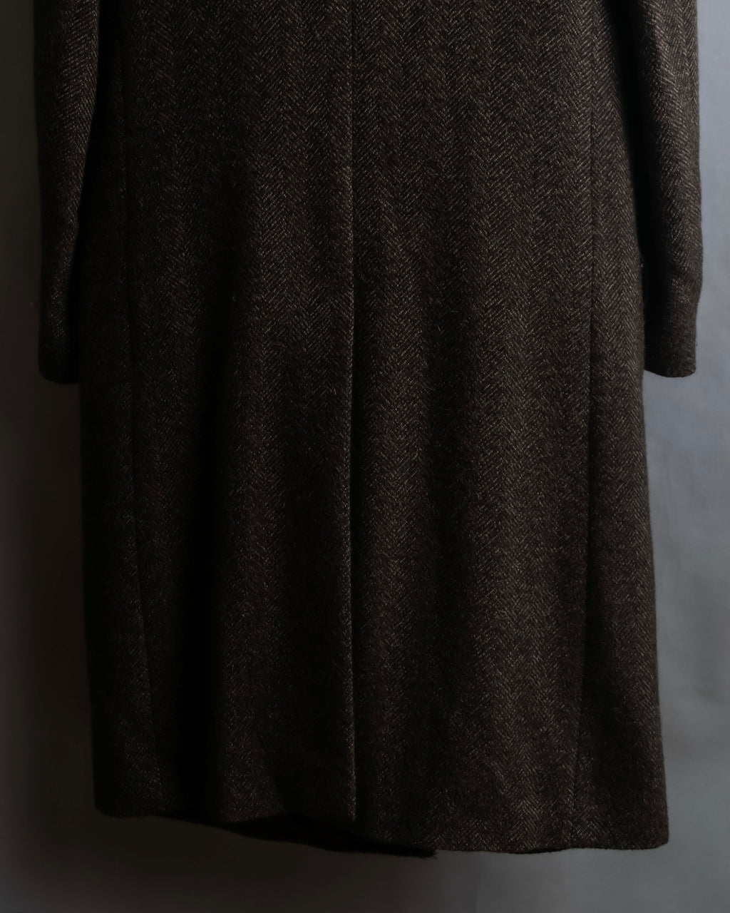 "Dolce &amp; Gabbana" Herringbone pattern slim shape chester coat