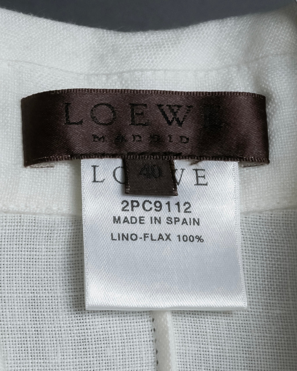 "LOEWE" 00's Fly front linen shirt