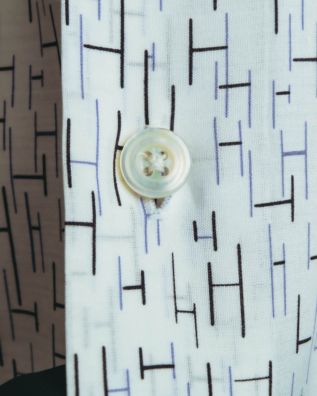"Hermès" 00's-10's Monogram print cotton long sleeve shirt