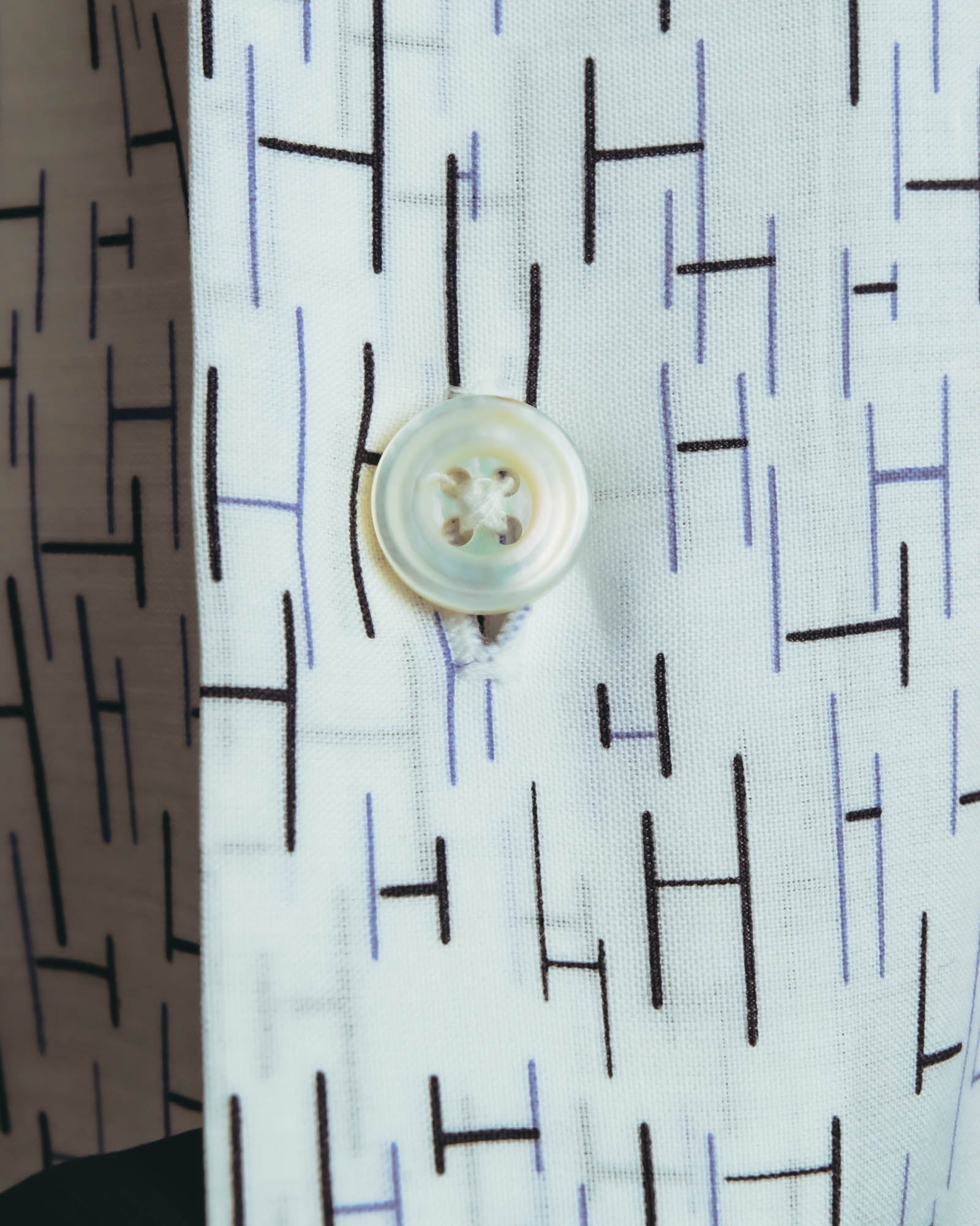"Hermès" 00's-10's Monogram print cotton long sleeve shirt