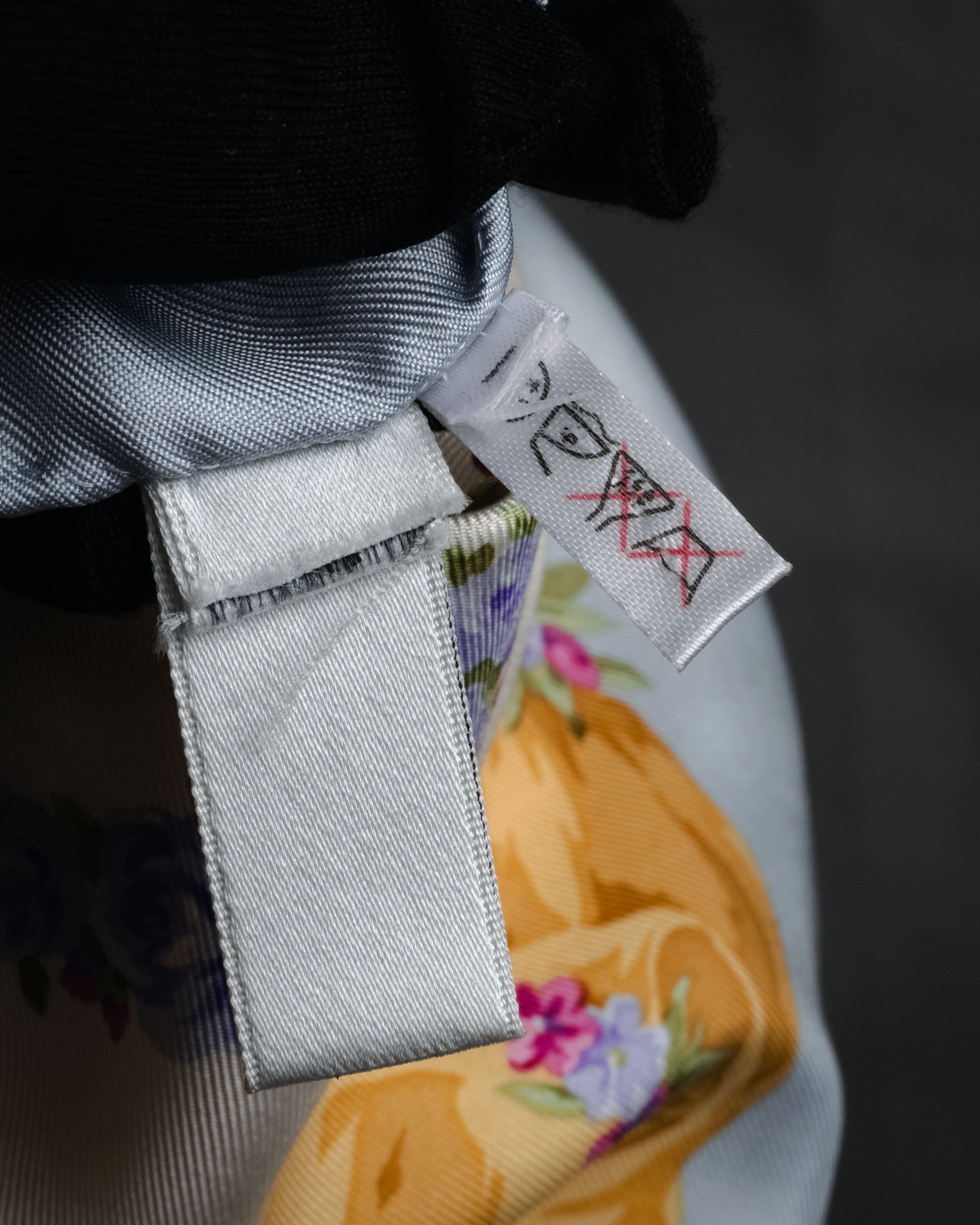 “Christian Dior” 90’s Floral logo silk scarf