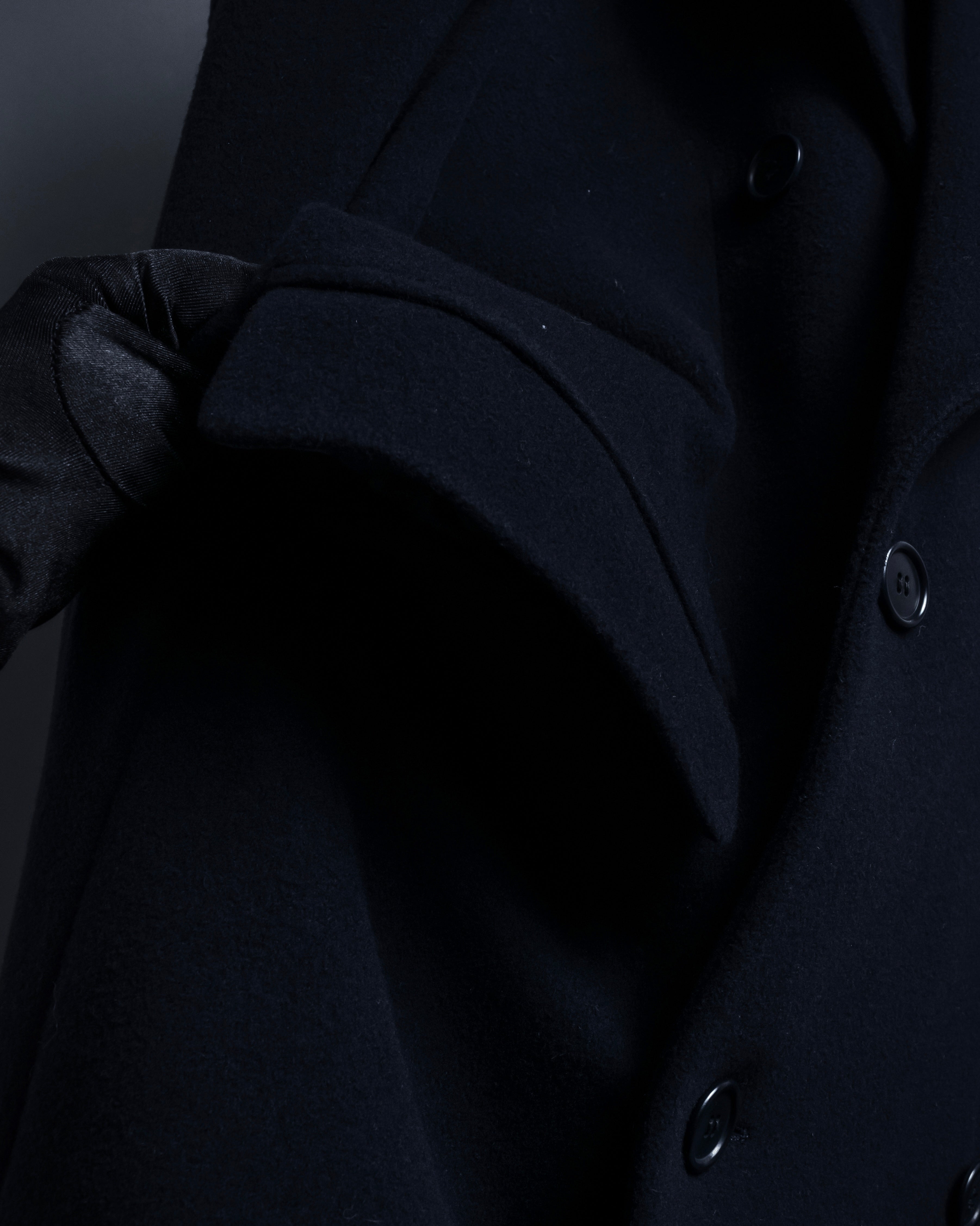 "STUDIO 0001 BY FERRE" Structured silhouette super long chester coat