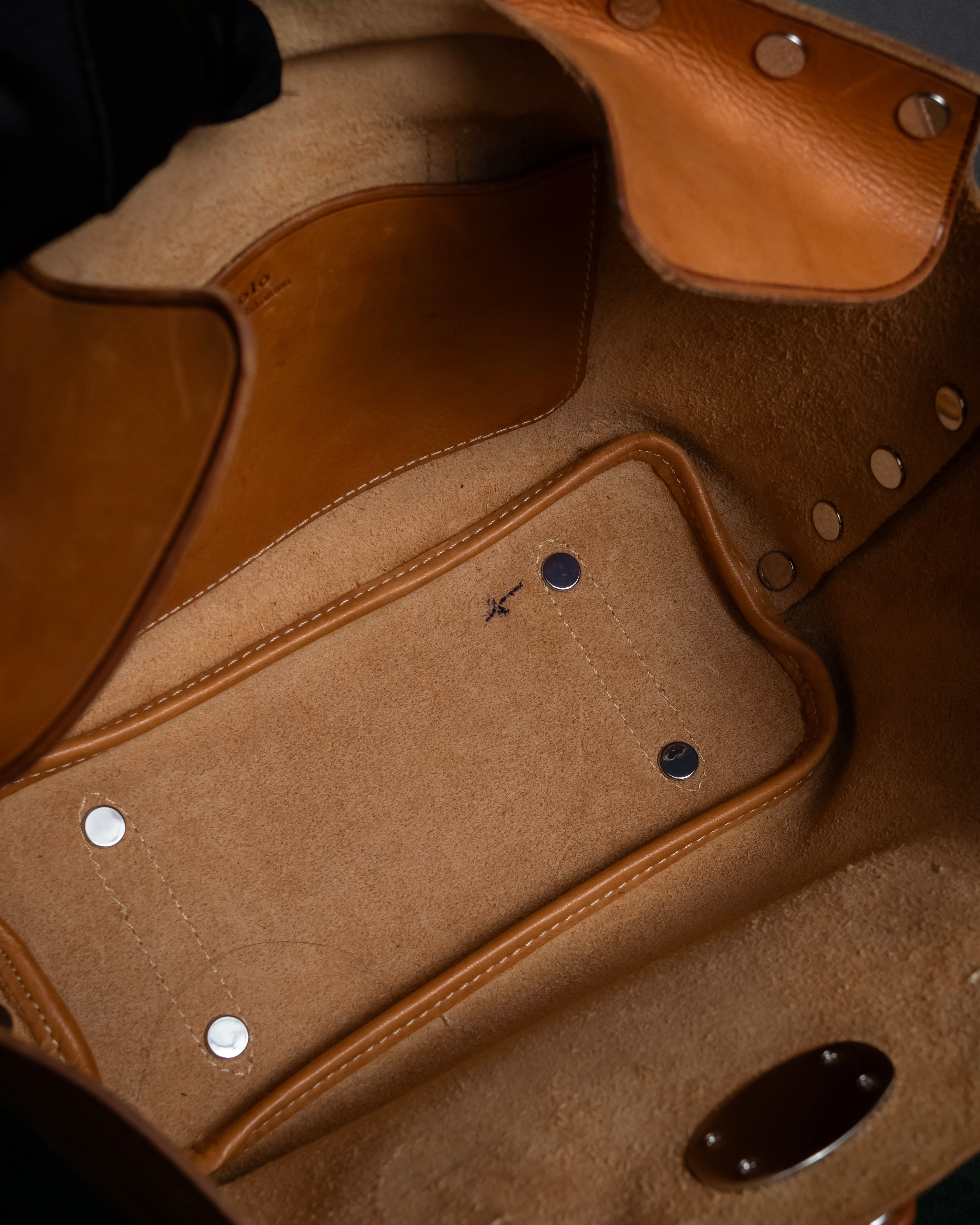 "Ralph Lauren" Metal stud design 2-way leather bag