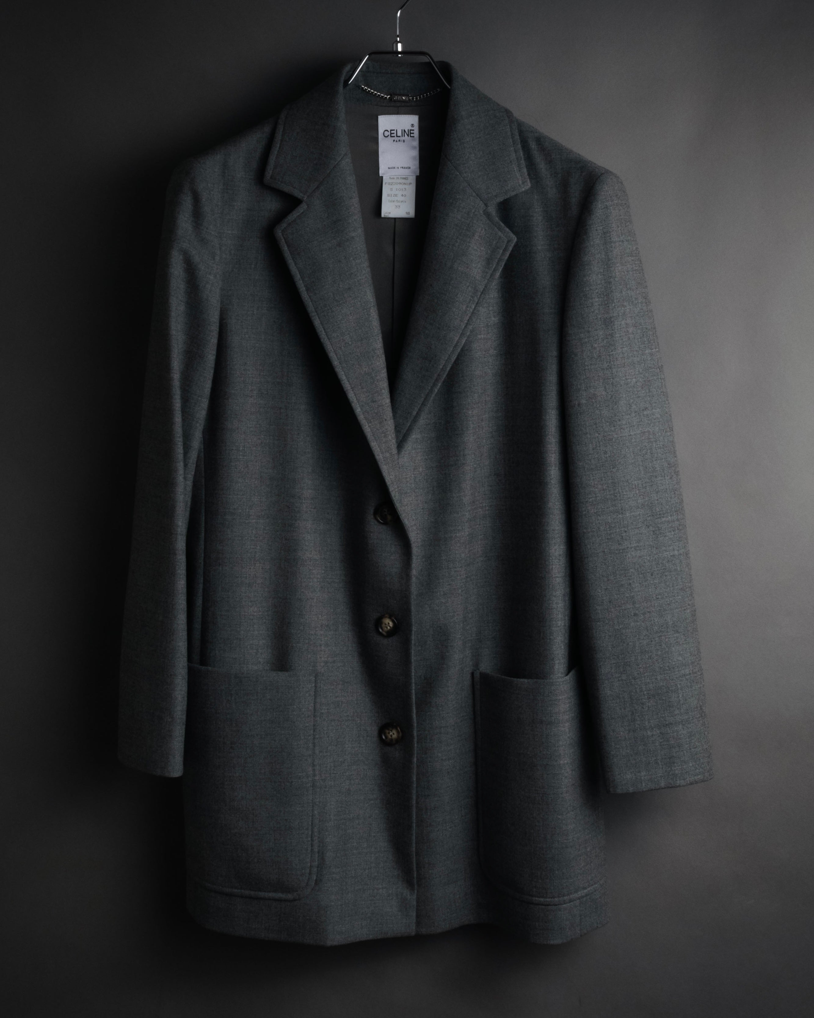 “CELINE” 2010’s Minimal tailored longline jacket