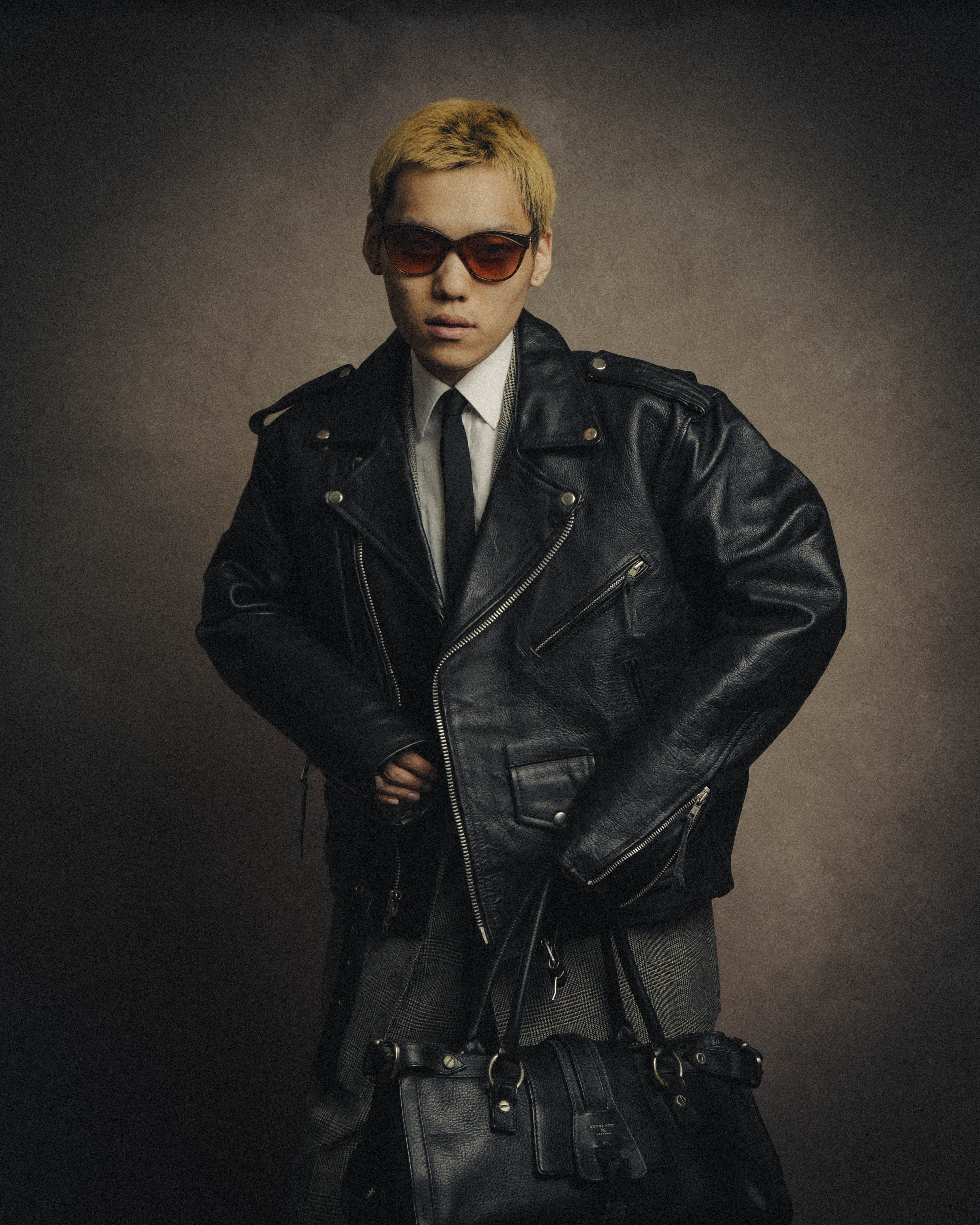 -MOOD MILLÉSIMES- 80’s-90’s heavy-grain double riders jacket