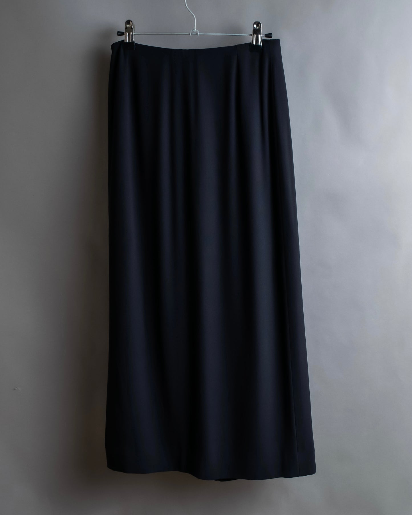 "HERMES" 100% silk straight silhouette maxi skirt