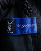"YVES SAINT LAURENT" Large shawl collar black long coat