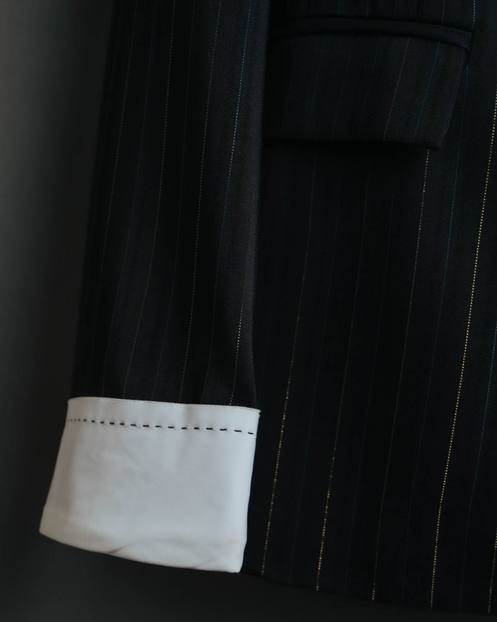 -SPECIAL-“SAINT LAURENT” 18's- Modern pinstripe double breasted jacket