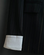 -SPECIAL-“SAINT LAURENT” 18's- Modern pinstripe double breasted jacket