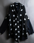 "BALENCIAGA" Polka dot flying squirrel silhouette bow tie dress