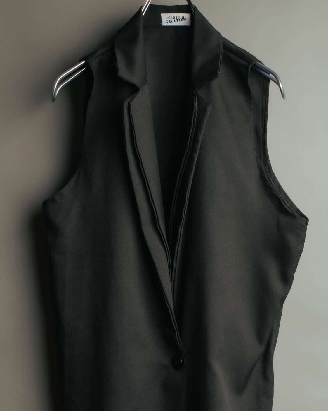 "Jean Paul GAULTIER" 80's-90's Avant-garde sleeveless long gilet coat
