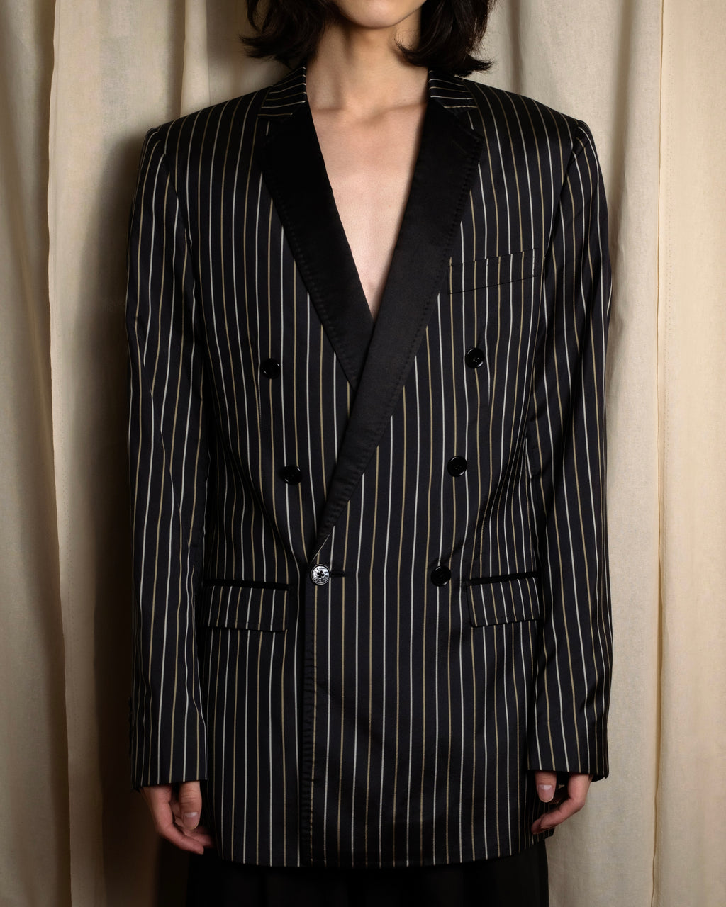 "Dolce & Gabbana" Silk design double-breasted tailored jacker