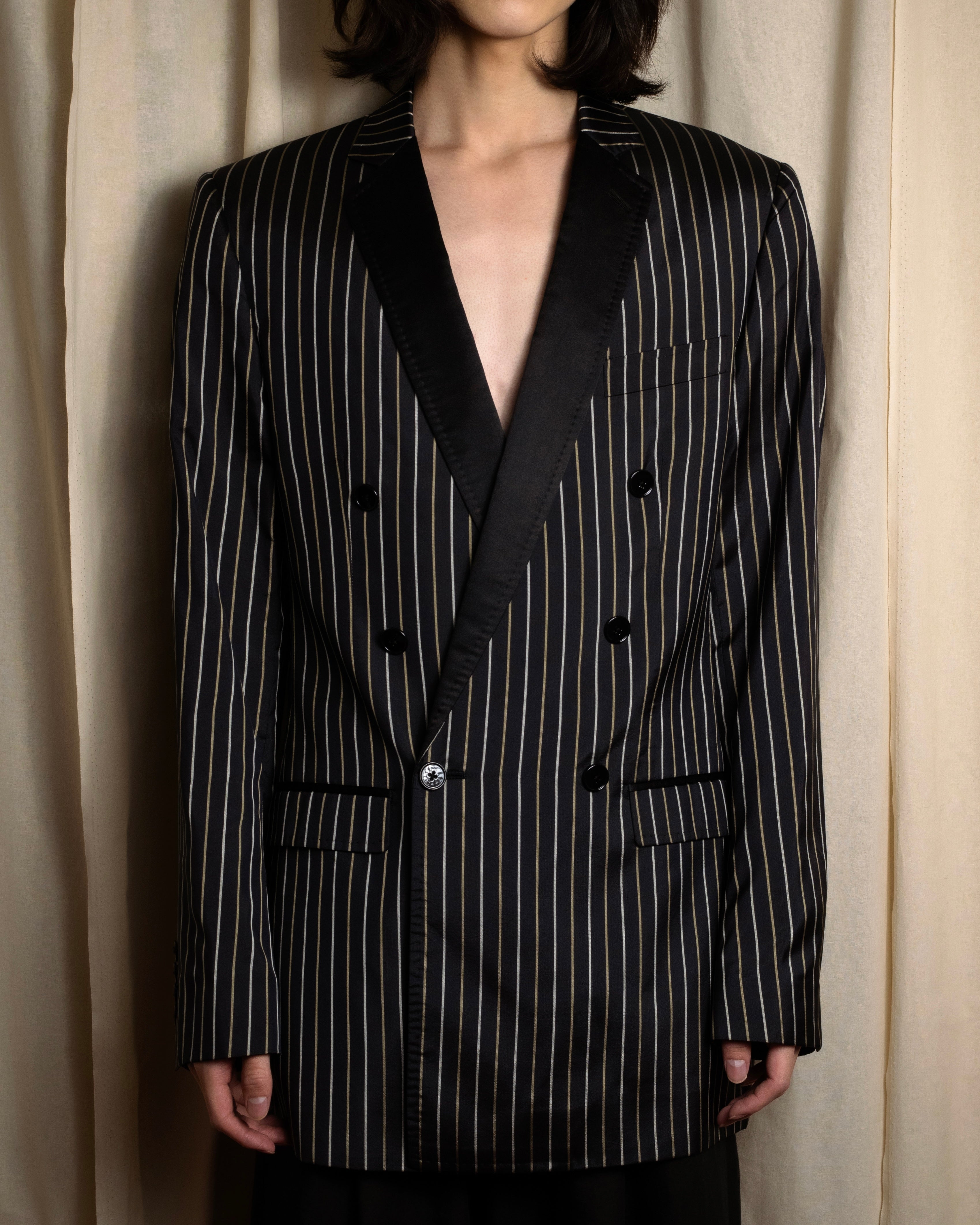 "Dolce & Gabbana" Silk design double-breasted tailored jacker