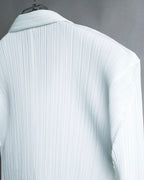 "PLEATS PLEASE ISSEY MIYAKE" Three-dimensional pleated long shirt