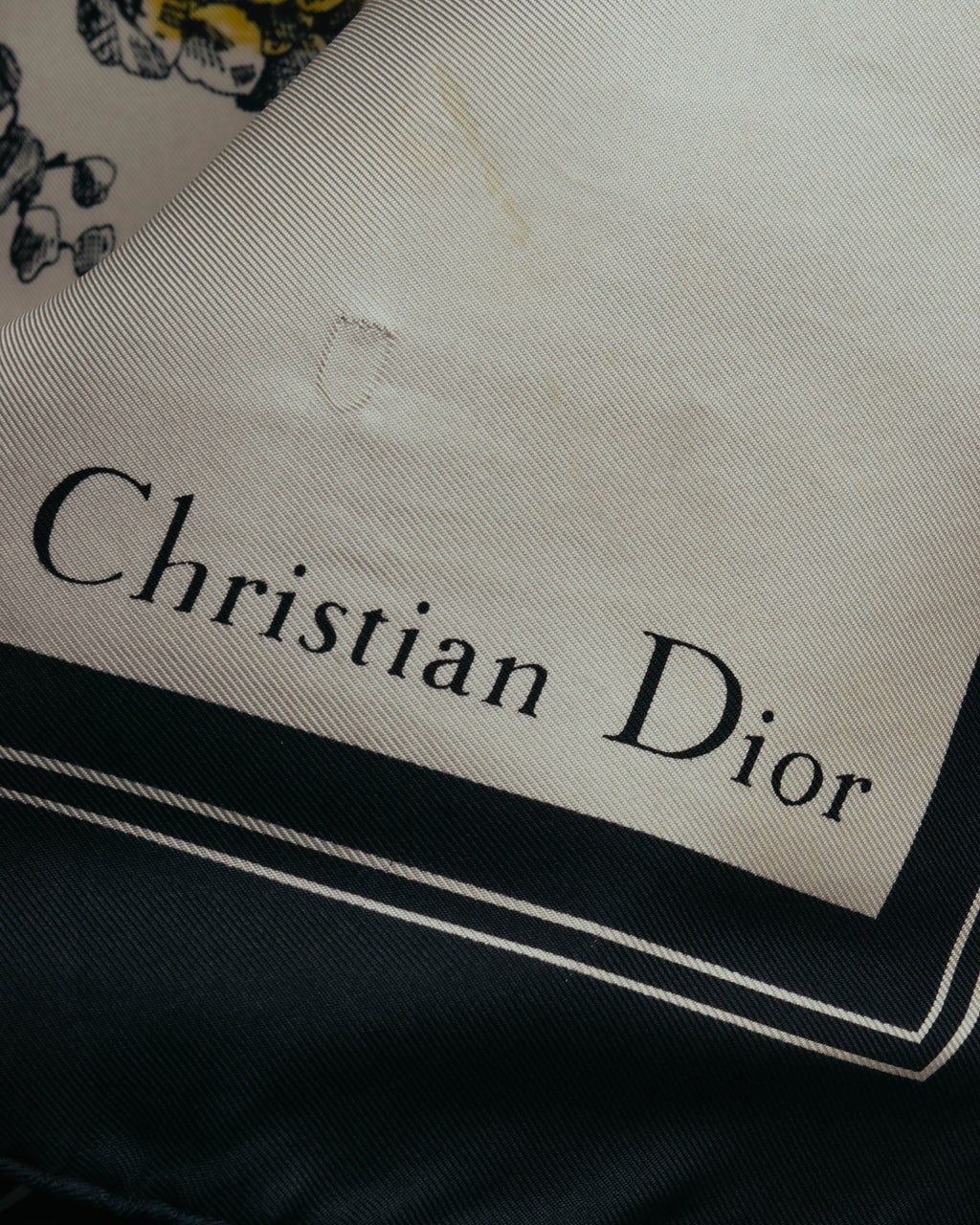"Christian Dior" Vintage baroque print square scarf