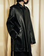 "DURBAN" Double zipper sheepskin leather coat