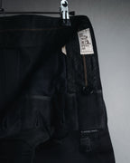 "HERMES" 00’s high density cotton twill lamb leather accents pants