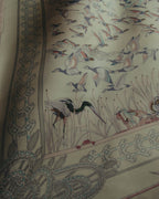 "Hermès" 00's Pastel bird print silk scarf
