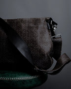 "JIL SANDER" Large flap design Harako leather shoulder bag