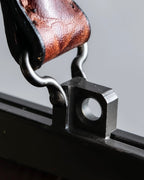 "JEAN PAUL GAULTIER" Logo engraved crocodile embossed 2way leather bag