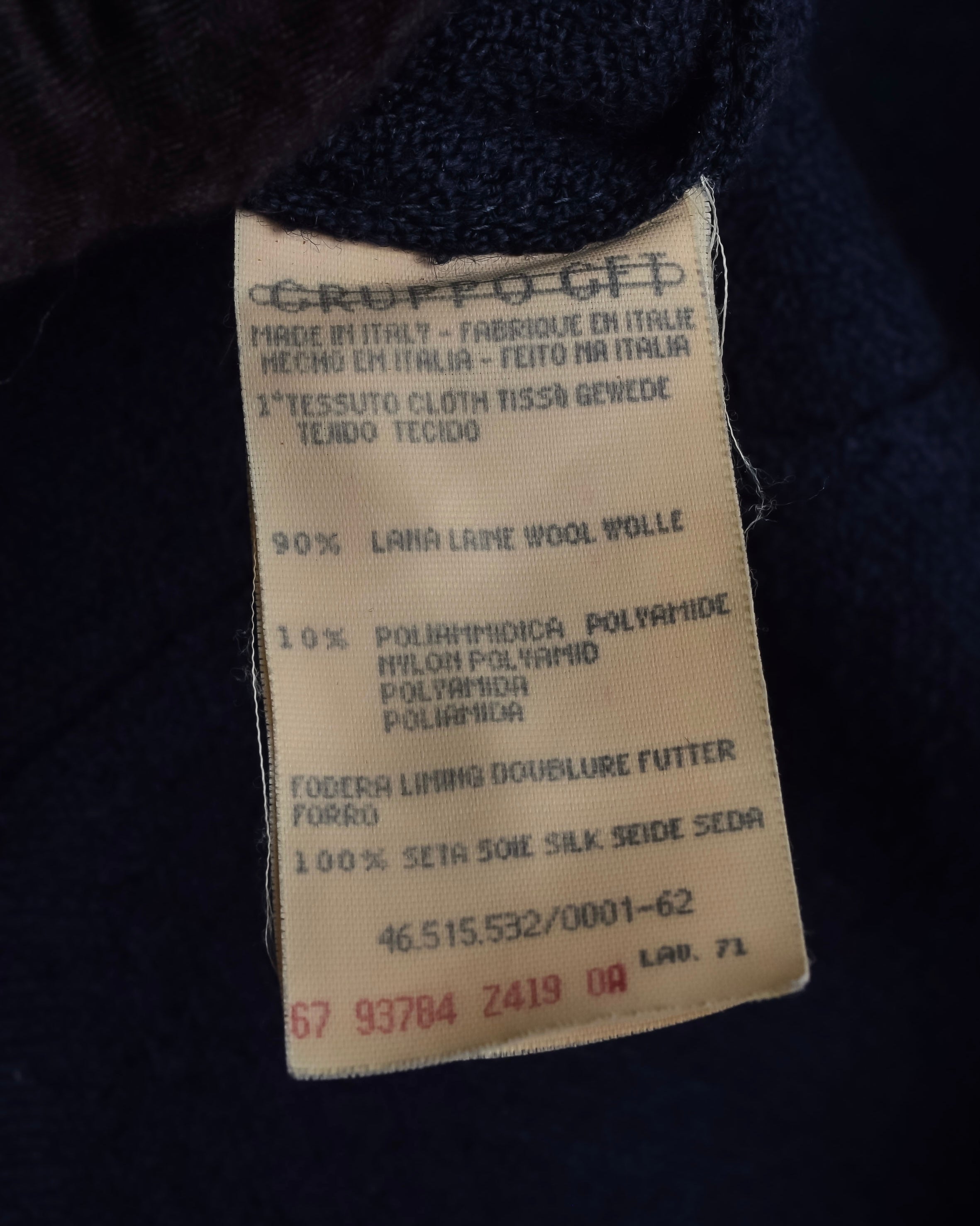 "VALENTINO" Wool boucle concealed front tailored jacket