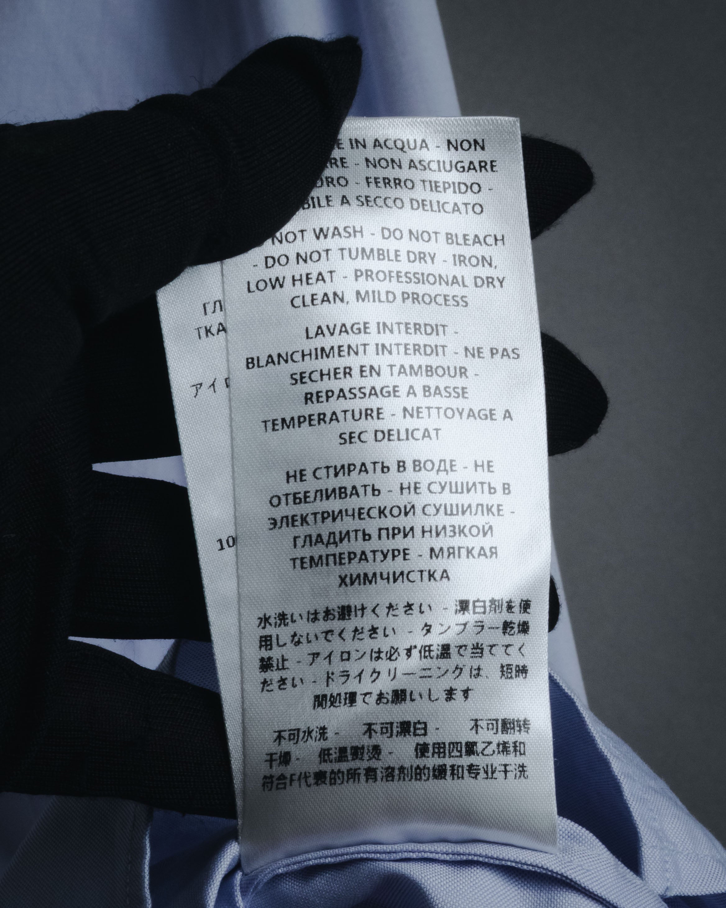 "GUCCI" Michele design tonal contrast-collar classic dress shirt