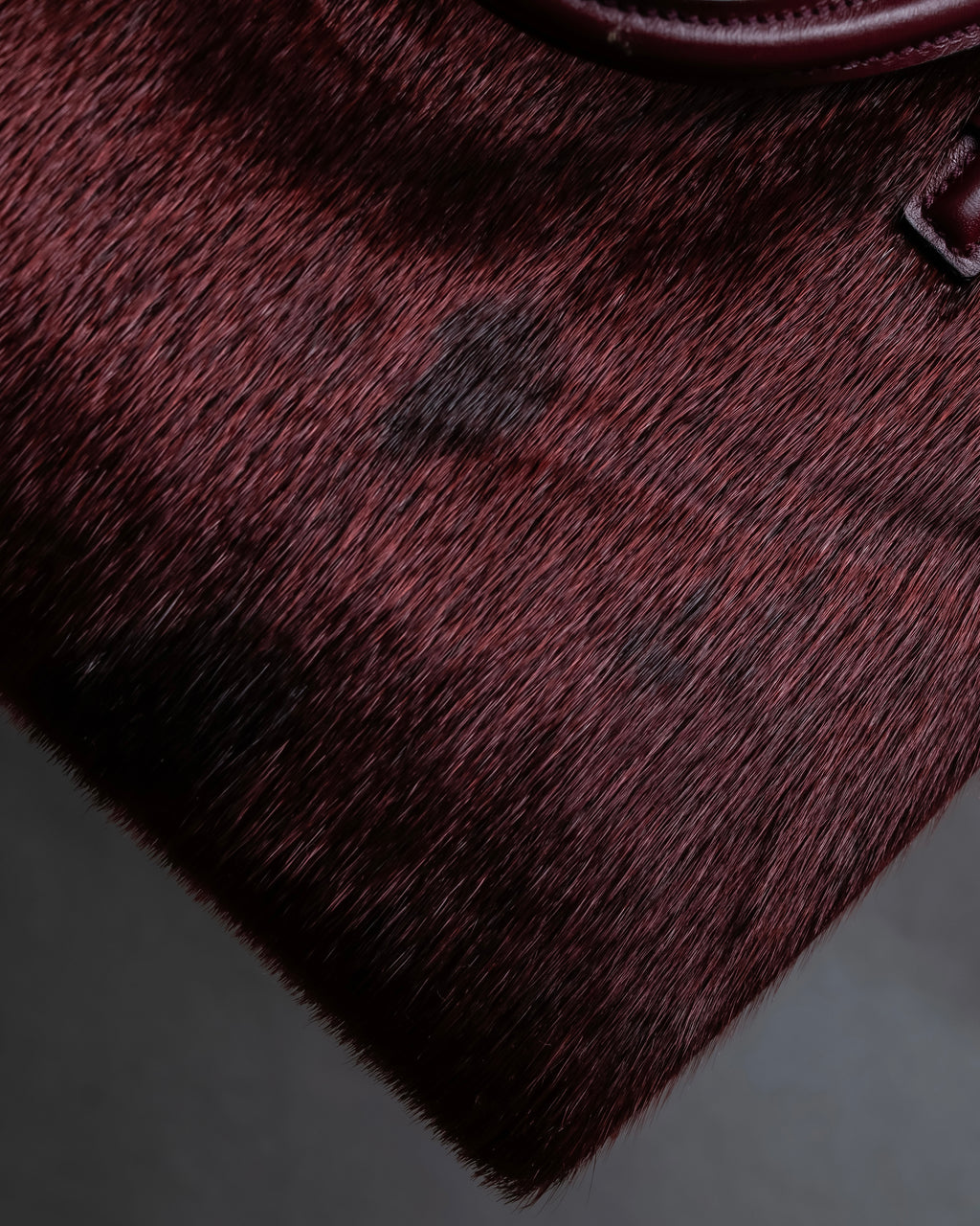 "LOEWE" Seal fur leather hand bag