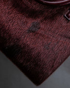 "LOEWE" Seal fur leather hand bag