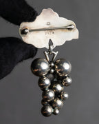 "GEORG JENSEN" Grape cluster motif silver 925 brooch